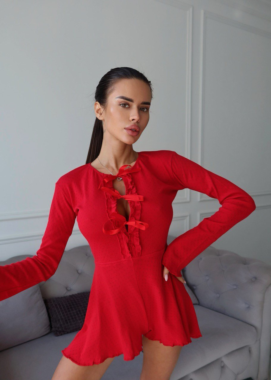 КОМБІНЕЗОН JULIA RED - KIVVI_UKRAINIAN_BRAND