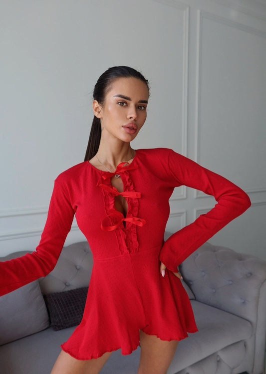 КОМБІНЕЗОН JULIA RED - KIVVI_UKRAINIAN_BRAND